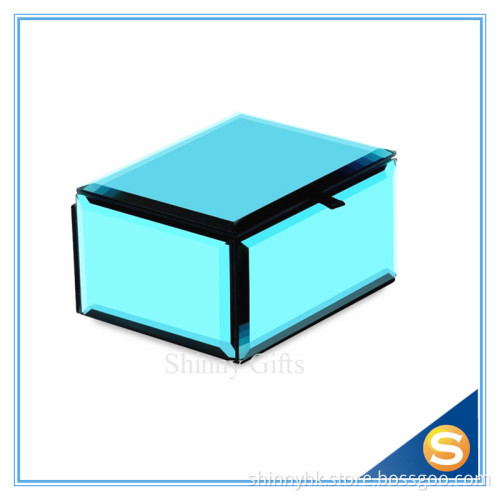 Wedding Gifts Custom Design Blue Glass Jewellery box